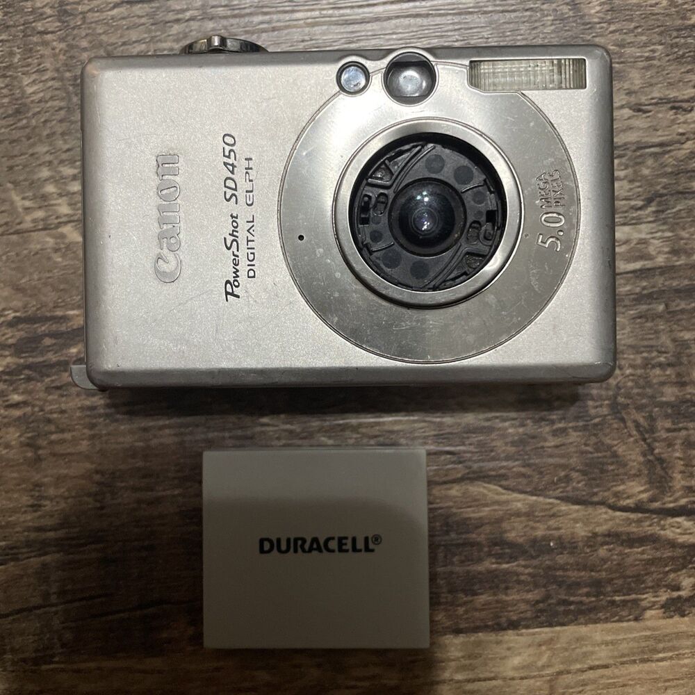 Canon PowerShot Digital ELPH SD450 Digicam Damaged Missing Parts